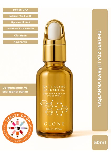 Yaşlanma Karşıtı Yüz Serumu | 50ml | Somon DNA & Kolajen | Sıkılaştırıcı, Dolgunlaştırıcı ve Aydınlatıcı Konsantre Bakım