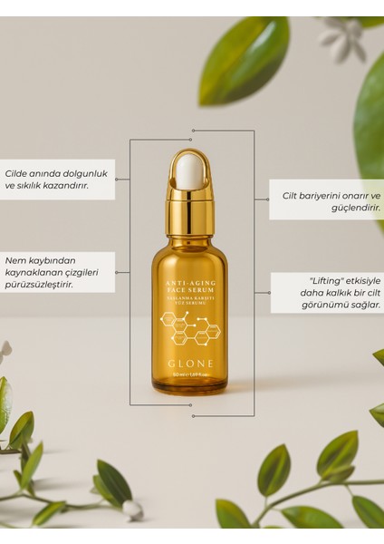 Yaşlanma Karşıtı Yüz Serumu | 50ml | Somon DNA & Kolajen | Sıkılaştırıcı, Dolgunlaştırıcı ve Aydınlatıcı Konsantre Bakım modelleri