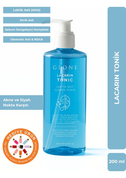 Lakarin Tonik | 200ml | Laktik Asitli (AHA) Pürüzsüzleştirici Etki | Arındırıcı ve Gözenek Sıkılaştırıcı
