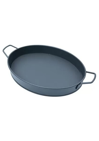 Oval Tepsi Büyük Boy Siyah