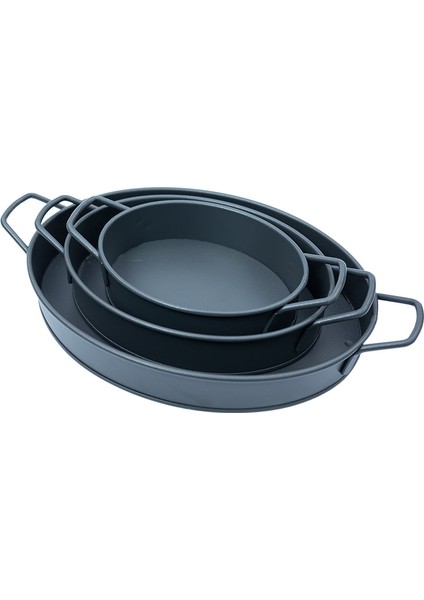 Oval Tepsi Büyük Boy Siyah fiyatları