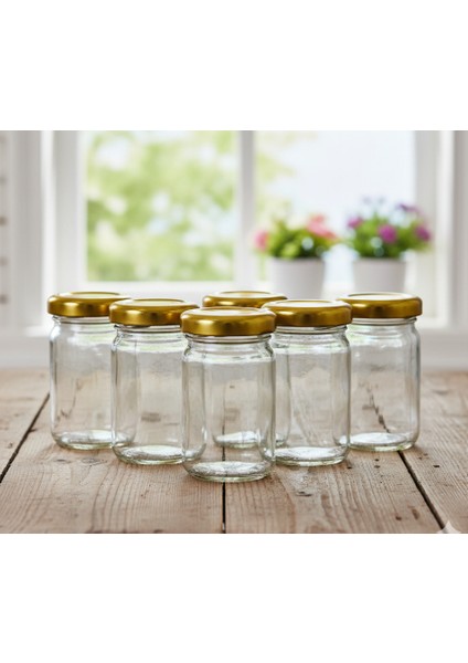 67 cc Mini Cam Kavanoz 6'lı – Metal Kapaklı, Tekli Baharat ve Hediyelik