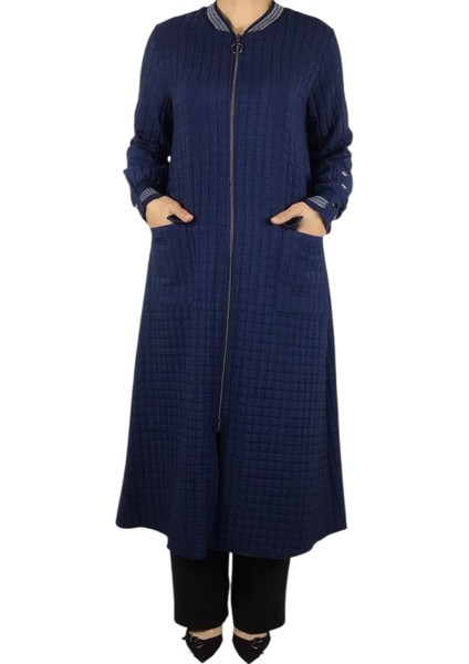 Kadın Önü Fermuarlı Üstten Cepli Kolağzı ve Yaka Ribanalı Mevsimlik Spor Kap modelleri