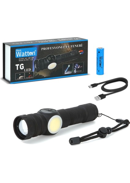 9 Mod Şarjlı Kamp Lambası El Feneri WT-704