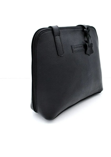 Matilda Siyah Hakiki Deri Omuz Çantası fırsatları