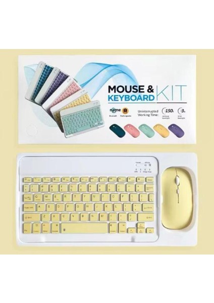 ZR20KM Sarı Kablosuz Klavye Mouse Set
