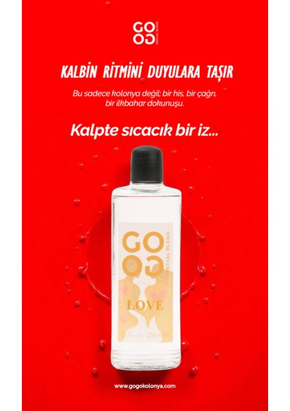 Gogo Love Kolonya 250ML Cam Şişe modelleri