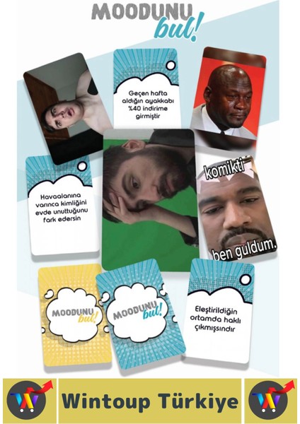 Eğlenceli Genç Yetişkin Özel Gün Arkadaş Yılbaşı Moodunu Bul Mini-Klasik Oyun Kartları 45 Kart fiyatları