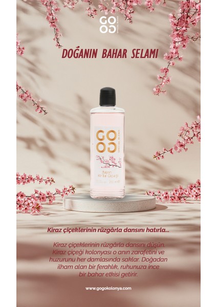 Gogo Japon Kiraz Çiçeği Kolonya 250ML Cam Şişe fiyatları