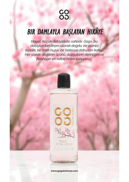 Gogo Japon Kiraz Çiçeği Kolonya 250ML Cam Şişe modelleri