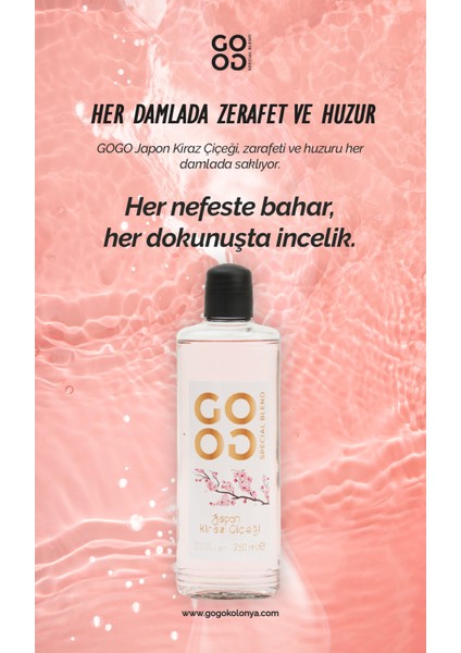 Gogo Japon Kiraz Çiçeği Kolonya 250ML Cam Şişe fırsatları