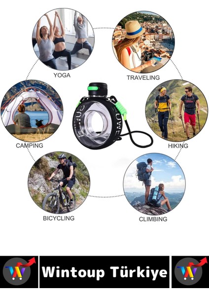 Premium Ergonomik Sızdırmaz Kapak Omuz Askılı Spor Okul Ofis Çok Şık Estetik Su Matarası 750 ml fiyatları