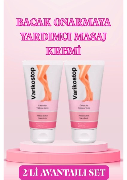 Varikostop Cream Bacak Onarım Bakım Kremi 50 ml x 2 Adet