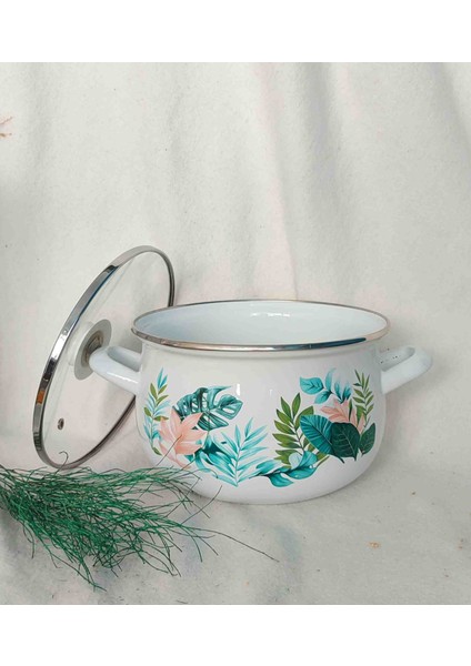 Yaprak Emaye Tencere 4 Litre 22 cm Çap Süt Yoğurt Çorba Tenceresi fiyatları