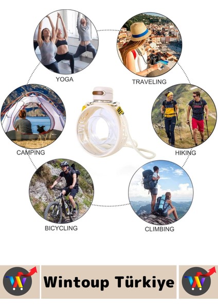 Premium Ergonomik Sızdırmaz Kapak Omuz Askılı Spor Okul Ofis Çok Şık Estetik Su Matarası 750 ml fiyatları