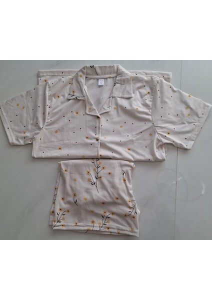 40068 Gömlek Yaka-Kısa Kol-Şortlu Pijama Takımı indirimleri