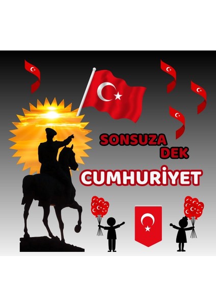 29 Ekim Cumhuriyet Bayramı Okul Pano Süsü