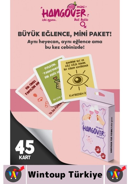 Eğlenceli Arkadaş Parti Özel Gün Kız Kıza Cesur Itiraf Oyun Hangover Mini Içki Oyunu-Kızlar Gecesi fiyatları