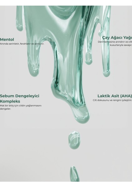 Termal Yüz Temizleme Jeli | 200ml | Sebum Dengeleyici ve Gözenek Arındırıcı | Çay Ağacı & Mentol Ferahlığı modelleri