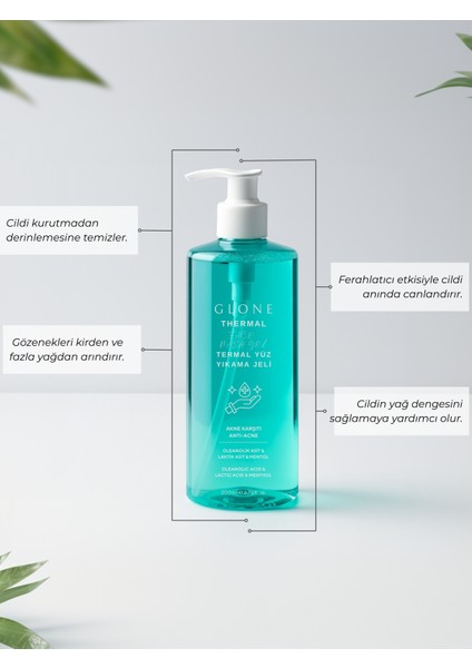 Termal Yüz Temizleme Jeli | 200ml | Sebum Dengeleyici ve Gözenek Arındırıcı | Çay Ağacı & Mentol Ferahlığı fırsatları