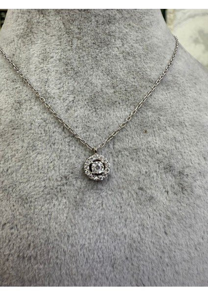 Minimal Hayalet Tek Taş Gümüş Kolye fırsatları