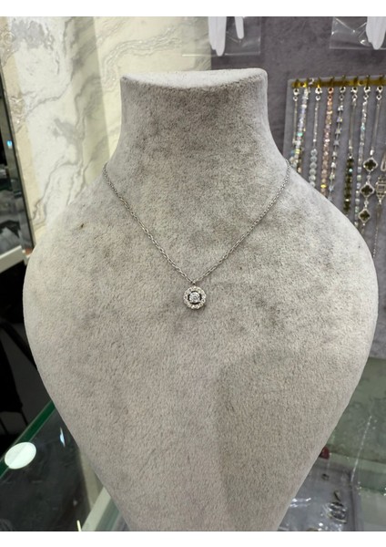 Minimal Hayalet Tek Taş Gümüş Kolye indirimleri