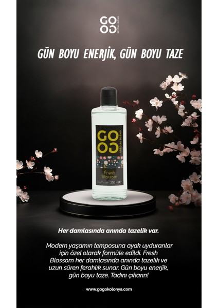 Gogo Fresh Blossom Kolonya 250ML Cam Şişe fiyatları