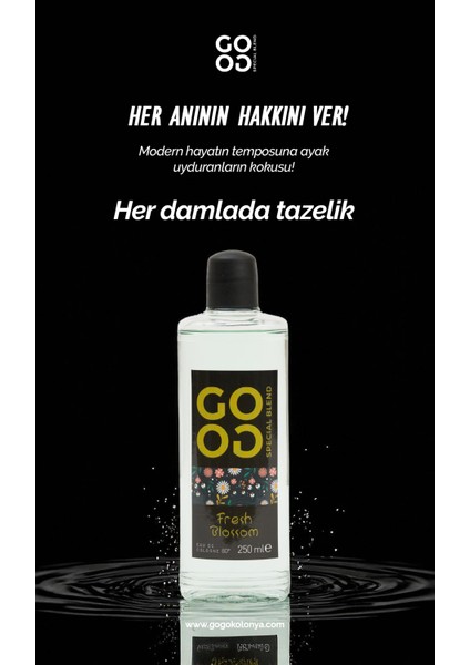 Gogo Fresh Blossom Kolonya 250ML Cam Şişe fırsatları