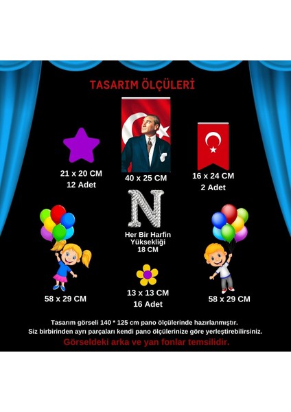 23 Nisan Kutlu Olsun Pano Süsü 02 modelleri