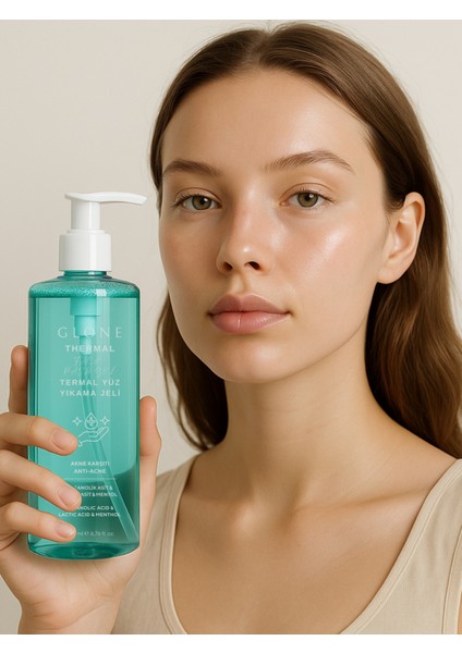 Termal Yüz Temizleme Jeli | 200ml | Sebum Dengeleyici ve Gözenek Arındırıcı | Çay Ağacı & Mentol Ferahlığı