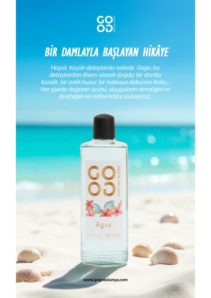 Gogo Aqua Kolonya 250ML Cam Şişe modelleri