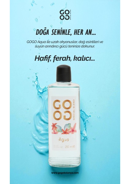 Gogo Aqua Kolonya 250ML Cam Şişe fırsatları