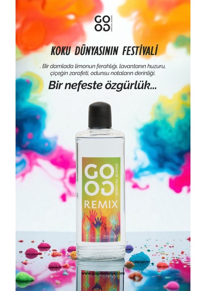 Gogo Remix Kolonya 250ML Cam Şişe fırsatları