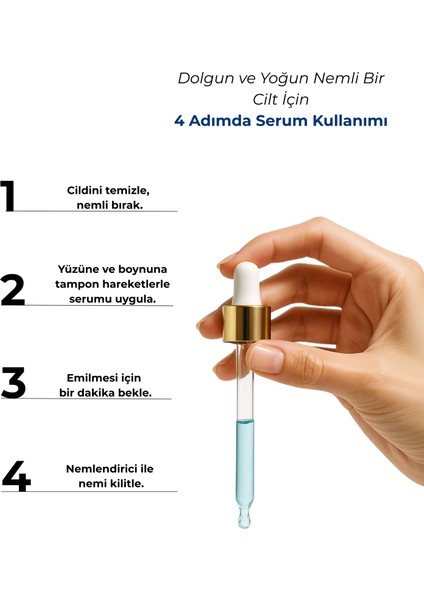 Hyaluronik Asit Dolgunlaştırıcı Yüz Serumu | 30 ml | Pürüzsüzleştirici Etki, Kolajen & Niacinamide indirimleri