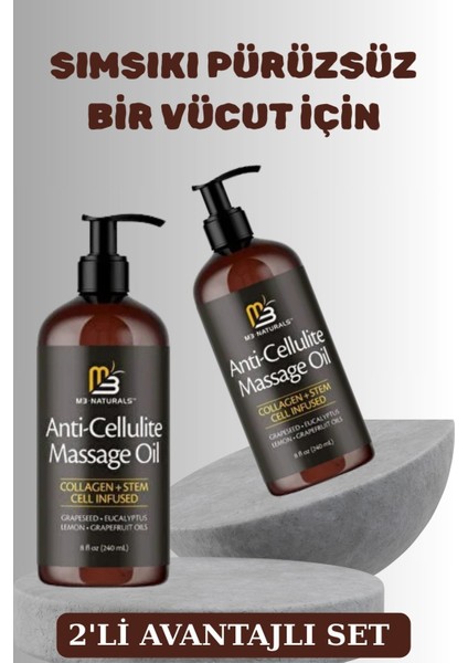 Anti-Cellulite Selülitinize Masaj Yağı 240 ml x 2 Adet