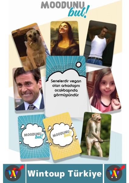 Eğlenceli Genç Yetişkin Arkadaş Yılbaşı Sosyalleşme Özel Gün Moodunu Bul-Mood Oyun Kartları 200 Kart fiyatları