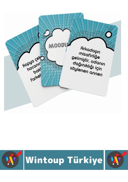 Eğlenceli Genç Yetişkin Arkadaş Yılbaşı Sosyalleşme Özel Gün Moodunu Bul-Mood Oyun Kartları 200 Kart modelleri