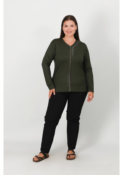 Taş Baskılı Penye Bluz 0611