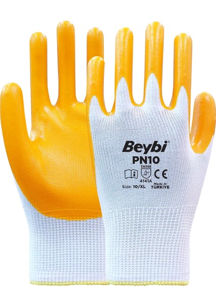 PN10 Polyester Örme Nitril Eldiven(12 Adet) fiyatları