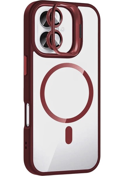 iPhone 17 Kılıf Remim Magsafe Lensli Kamera Standlı Kapak