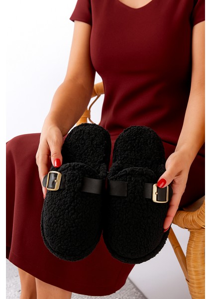 Kadın Ev Terliği Sessiz Taban Kemer Geçmeli Şık Giyim Çeyiz Bohça Misafir Terliği