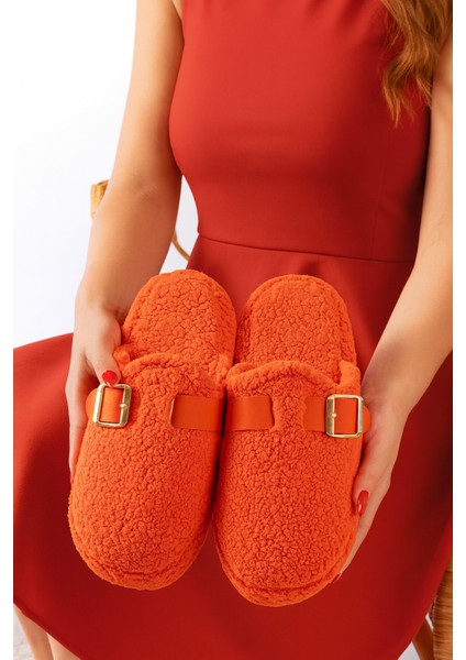 Kadın Ev Terliği Sessiz Taban Kemer Geçmeli Şık Giyim Çeyiz Bohça Misafir Terliği