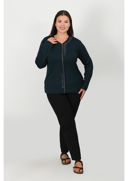 Taş Baskılı Penye Bluz 0611 fiyatları