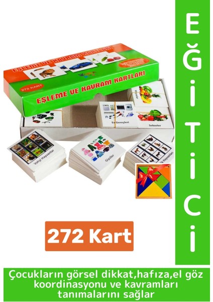 Eğitici Çocuk El Göz Koordinasyonu Görsel Kavram Algısı Beceri Geliştirici Eşleme Kavrama Kartları