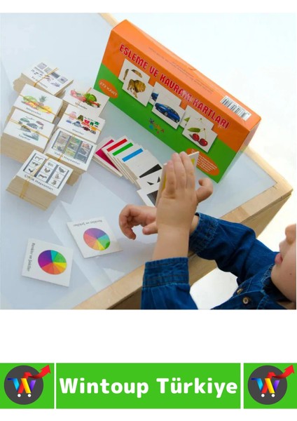 Eğitici Çocuk El Göz Koordinasyonu Görsel Kavram Algısı Beceri Geliştirici Eşleme Kavrama Kartları fiyatları