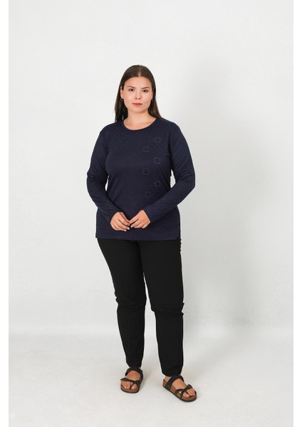 Taş Baskılı Penye Bluz modelleri