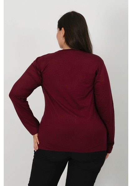 Taşlı ve Baskılı Penye Bluz 7819 indirimleri