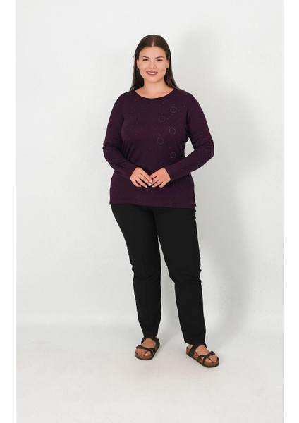 Taş Baskılı Penye Bluz modelleri