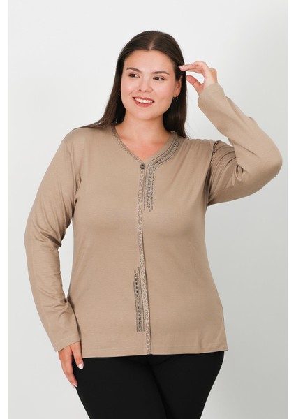 Taş Baskılı Penye Bluz 0611