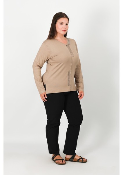 Taş Baskılı Penye Bluz 0611 modelleri